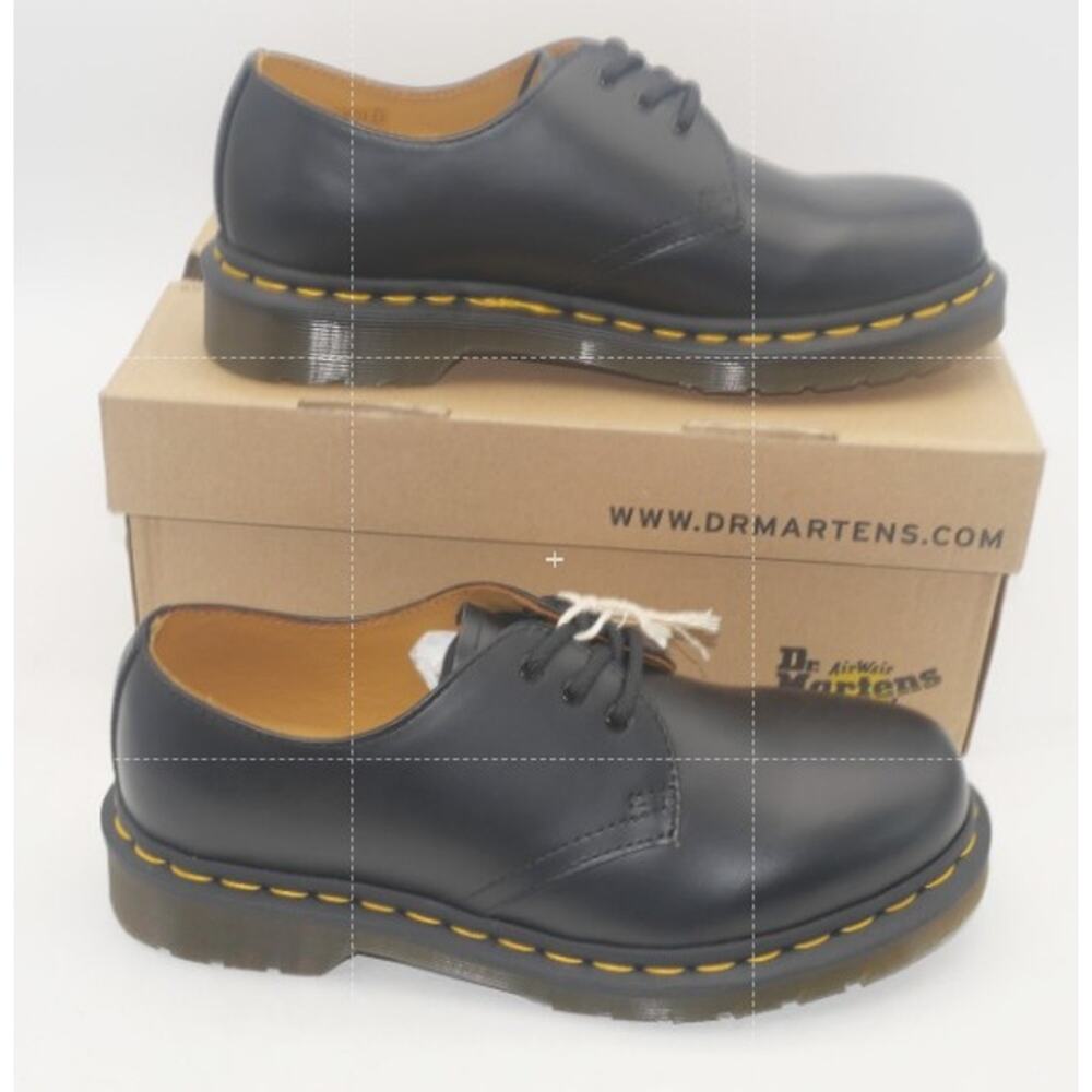 Dr. Martens Women's 6 1461 Smooth Oxford Black Leather Shoes Men's 5 NEW - Picture 2 of 8